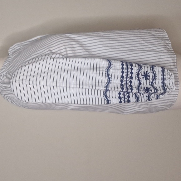 Madewell Striped Embroidered-Sleeve Shirt SZ XS - Picture 8 of 11